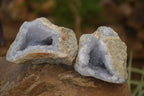 Natural Blue Lace Agate Geode Specimens  x 12 From Nsanje, Malawi - Toprock Gemstones and Minerals 