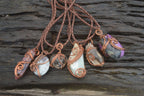Polished Mixed Copper Wire Wrapped Pendants  x 6 From Madagascar - Toprock Gemstones and Minerals 