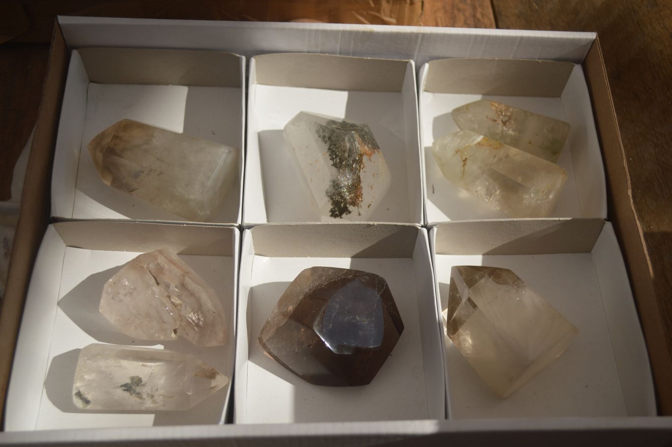 Polished  Lovely Mixed Quartz Points x 8 From Madagascar - Toprock Gemstones and Minerals 