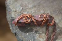 Polished Mixed Copper Wire Wrapped Pendants  x 6 From Madagascar - Toprock Gemstones and Minerals 