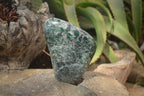 Polished Rare Emerald Mica In Matrix Standing Free Forms x 1 From Mutoko, Zimbabwe - Toprock Gemstones and Minerals 