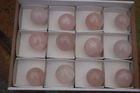 Polished Star Rose Quartz Spheres x 12 From Ambatondrazaka, Madagascar - TopRock