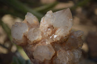 Natural Cascading Smokey Quartz Clusters x 2 From Luena, Congo - Toprock Gemstones and Minerals 