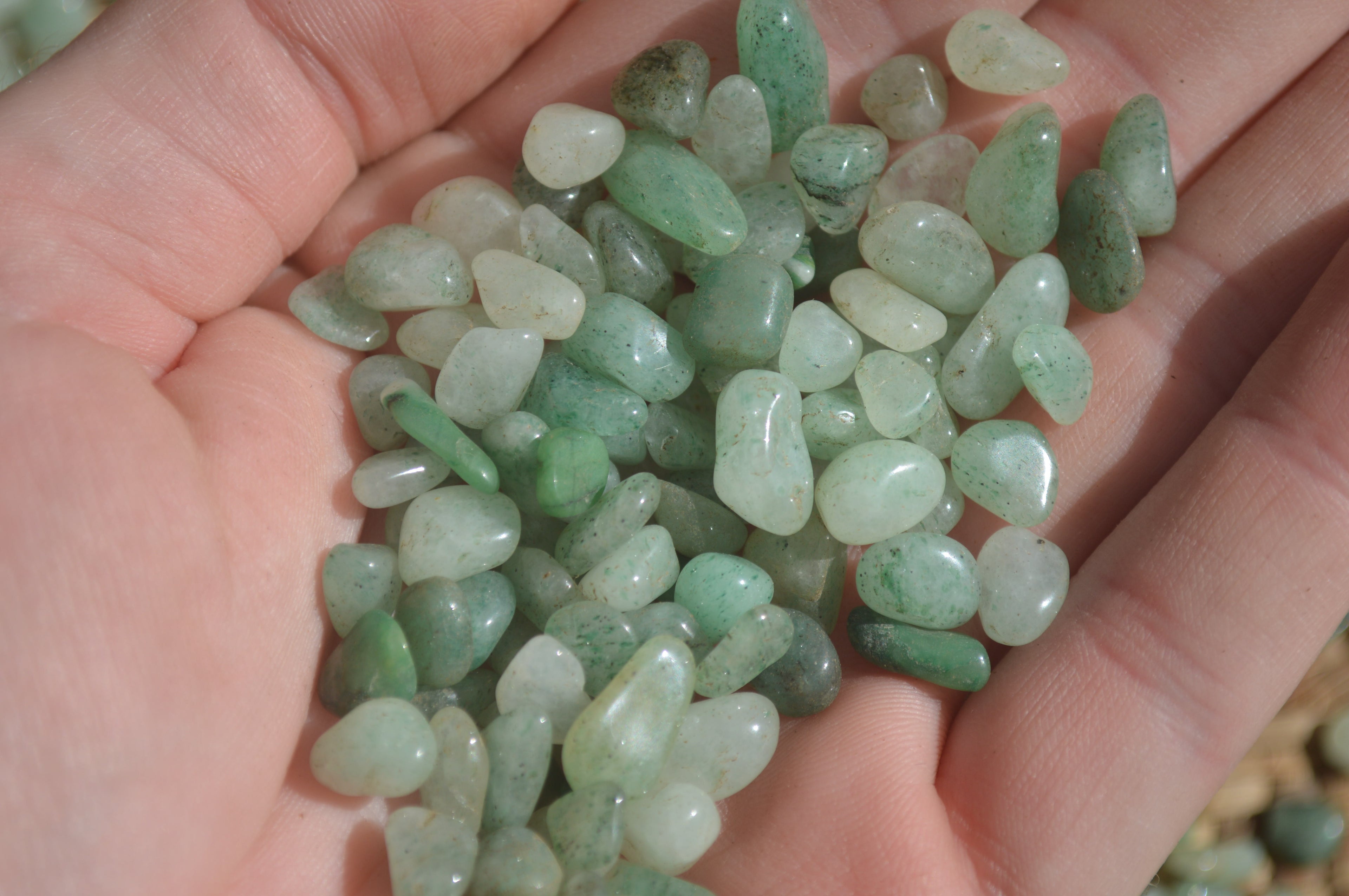 Polished Mini Craft Aventurine Tumble Stones - Sold per 500 g - From Zimbabwe - Toprock Gemstones and Minerals 