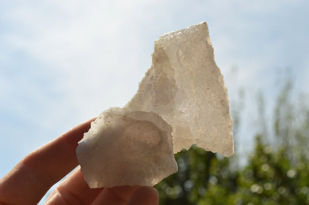 Natural Etched Blue Chalcedony Agate Specimens  x 7 From Nsanje, Malawi - TopRock