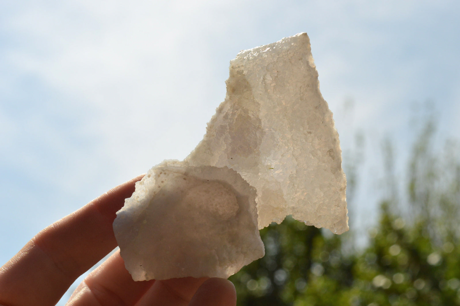 Natural Etched Blue Chalcedony Agate Specimens  x 7 From Nsanje, Malawi - TopRock
