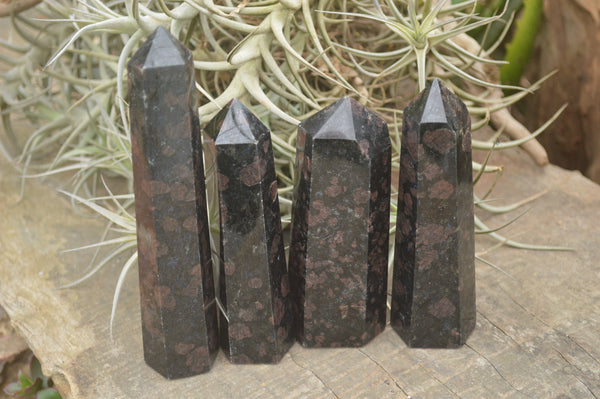 Polished Rare Sparkling Blue Iolite / Water Sapphire Points x 4 From Madagascar - TopRock