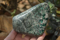 Polished Rare Emerald Mica In Matrix Standing Free Forms x 1 From Mutoko, Zimbabwe - Toprock Gemstones and Minerals 