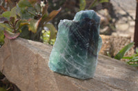 Polished Watermelon Fluorite Standing Free Form  x 1 From Uis, Namibia - Toprock Gemstones and Minerals 