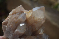 Natural Cascading Smokey Quartz Clusters x 2 From Luena, Congo - Toprock Gemstones and Minerals 