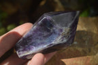 Polished Dark Purple Chevron Amethyst Points  x 6 From Zambia - Toprock Gemstones and Minerals 