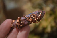 Polished Mixed Copper Wire Wrapped Pendants  x 6 From Madagascar - Toprock Gemstones and Minerals 