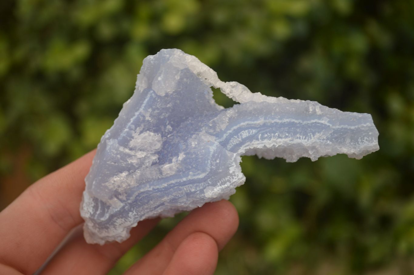 Natural Etched Blue Chalcedony Specimens  x 6 From Nsanje, Malawi - Toprock Gemstones and Minerals 
