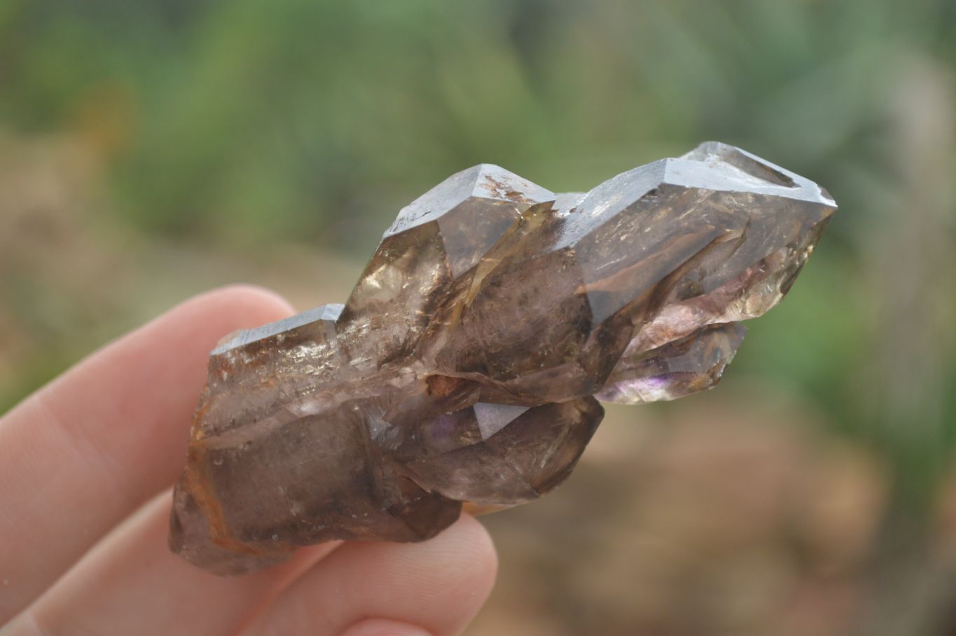Natural Large Smokey Amethyst / Window Amethyst Crystals  x 6 From Chiredzi, Zimbabwe - Toprock Gemstones and Minerals 