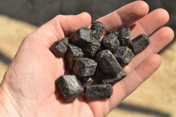 Natural Affordable Alluvial Black Schorl Tourmaline Crystals  x 1.6 Kg Lot From Zimbabwe - TopRock