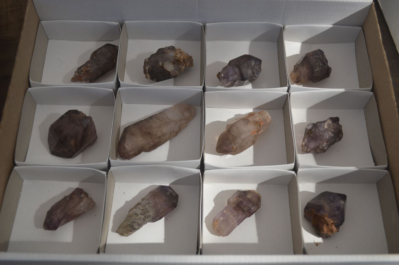 Natural Window Amethyst Crystals  x 12 From Chiredzi, Zimbabwe - Toprock Gemstones and Minerals 