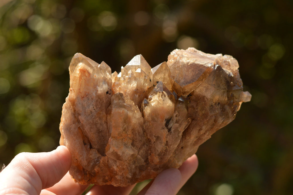 Natural Smokey Phantom Quartz Clusters x 2 From Luena, Congo - TopRock