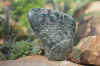 Polished Rare Emerald Mica In Matrix Standing Free Forms x 1 From Mutoko, Zimbabwe - Toprock Gemstones and Minerals 