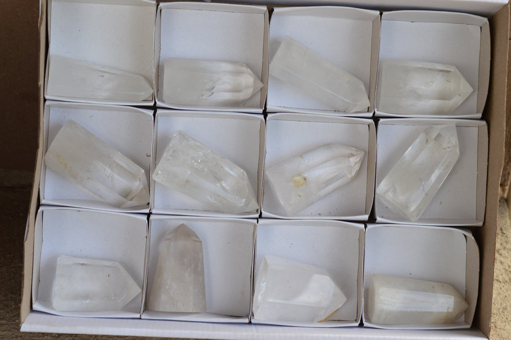 Polished Stunning Semi Optic Quartz Points  x 12 From Madagascar - TopRock