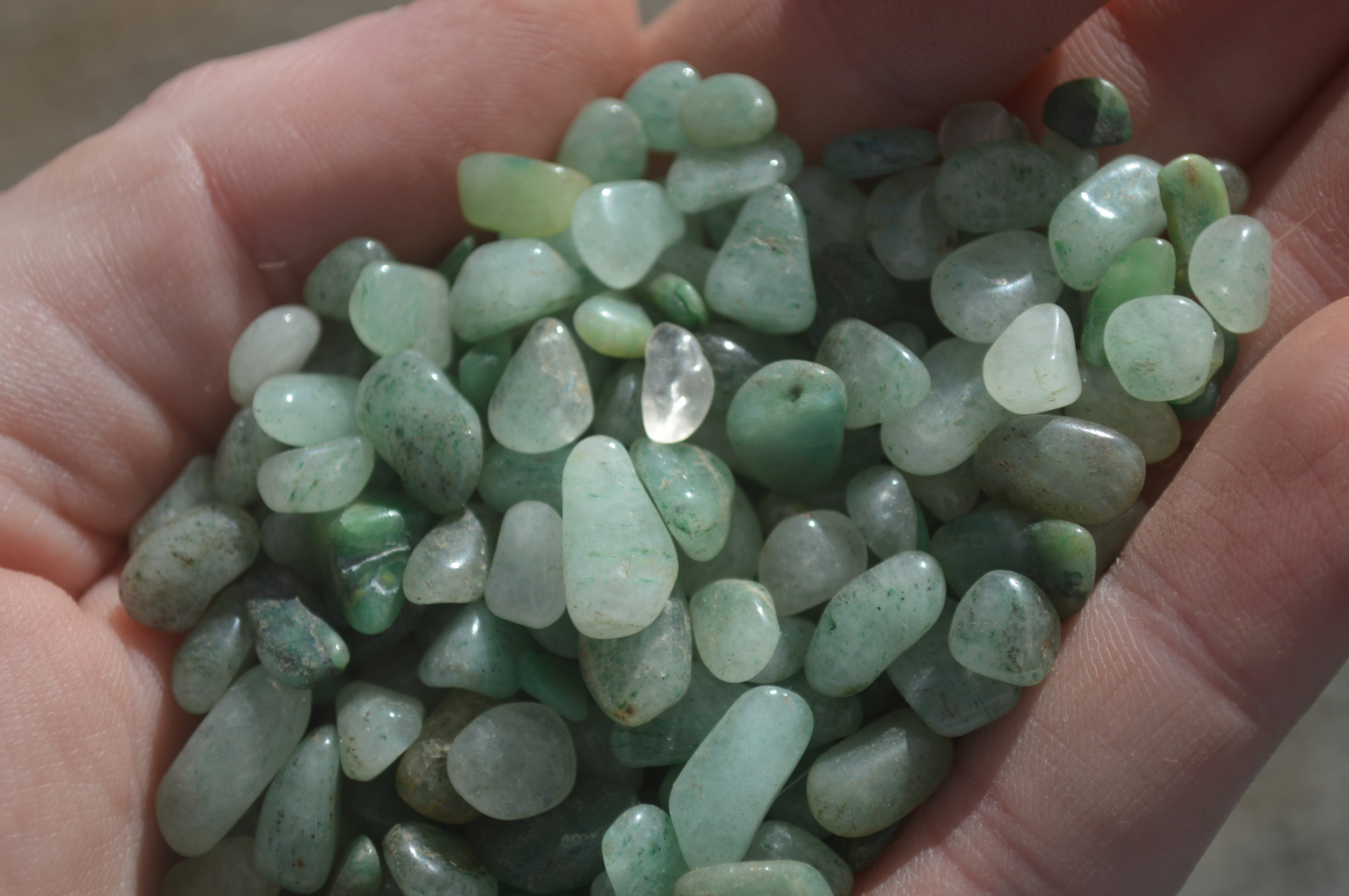 Polished Mini Craft Aventurine Tumble Stones - Sold per 500 g - From Zimbabwe - Toprock Gemstones and Minerals 