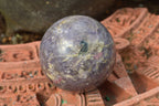 Polished Small Purple Lepidolite Spheres (Rubellite Inclusions on some) x 6 From Madagascar - TopRock