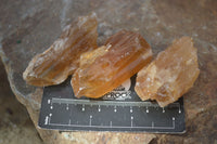 Natural Honey Aragonite Etched & Cobbed Pieces  x 35 From Namibia - Toprock Gemstones and Minerals 