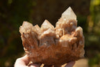 Natural Smokey Phantom Quartz Clusters x 2 From Luena, Congo - TopRock