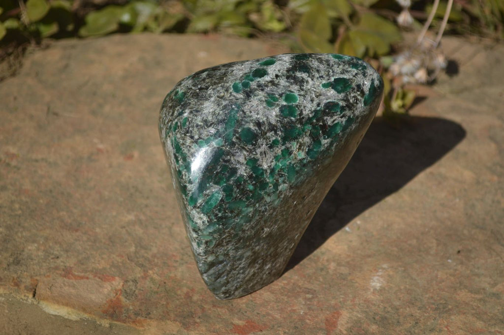 Polished Rare Emerald Mica In Matrix Standing Free Forms x 1 From Mutoko, Zimbabwe - Toprock Gemstones and Minerals 
