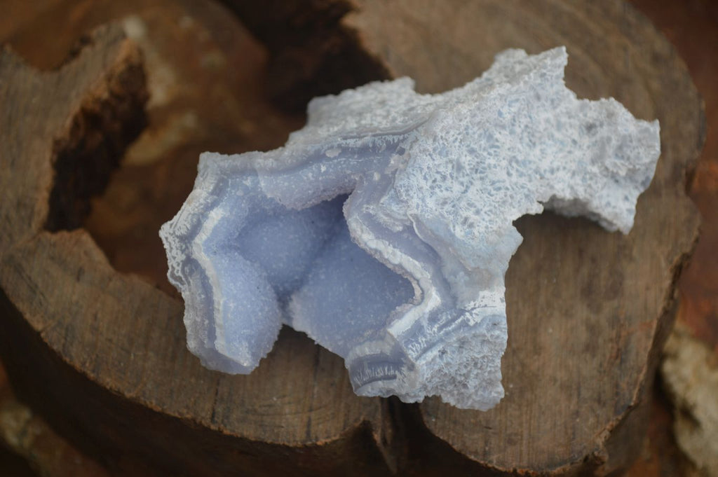 Natural Etched Blue Chalcedony Specimens  x 6 From Nsanje, Malawi - Toprock Gemstones and Minerals 