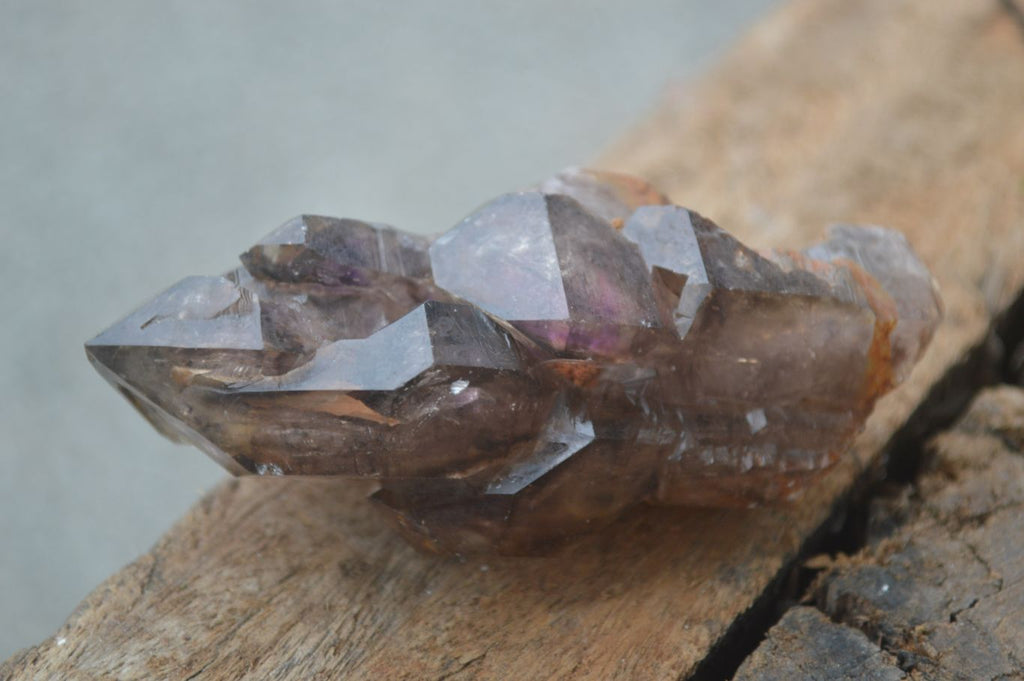Natural Large Smokey Amethyst / Window Amethyst Crystals  x 6 From Chiredzi, Zimbabwe - Toprock Gemstones and Minerals 