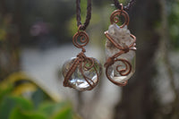 Polished Mixed Copper Wire Wrapped Pendants  x 6 From Madagascar - Toprock Gemstones and Minerals 