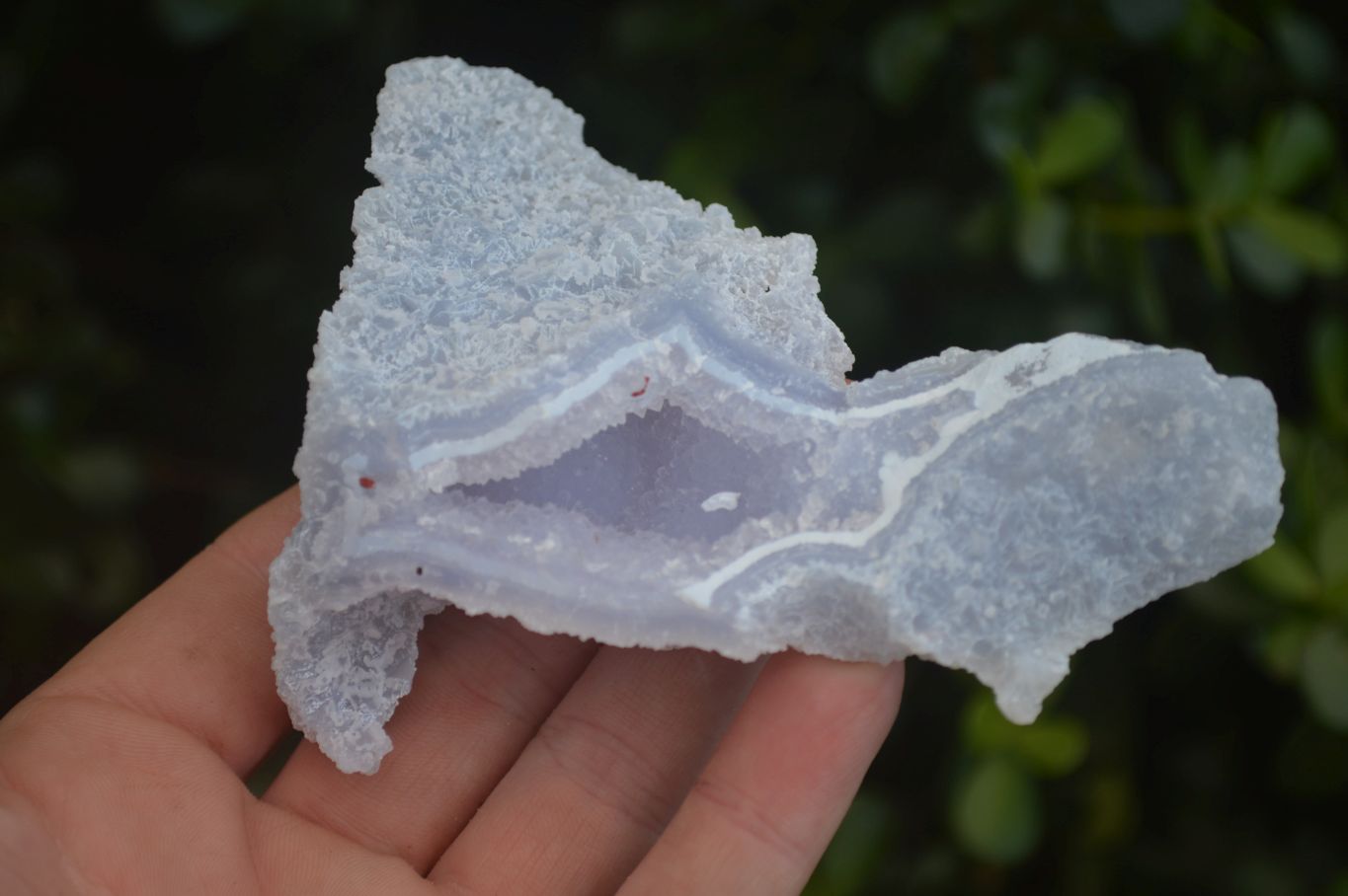 Natural Etched Blue Chalcedony Specimens  x 6 From Nsanje, Malawi - Toprock Gemstones and Minerals 