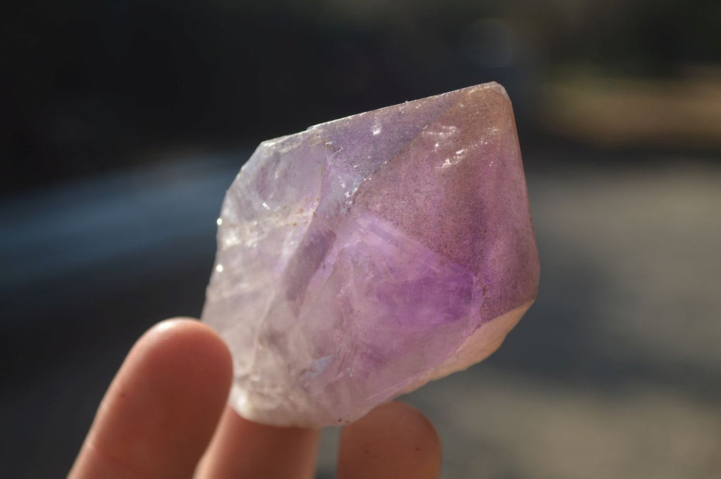 Natural Single Jacaranda Amethyst Crystals x 12 From Zambia - Toprock Gemstones and Minerals 