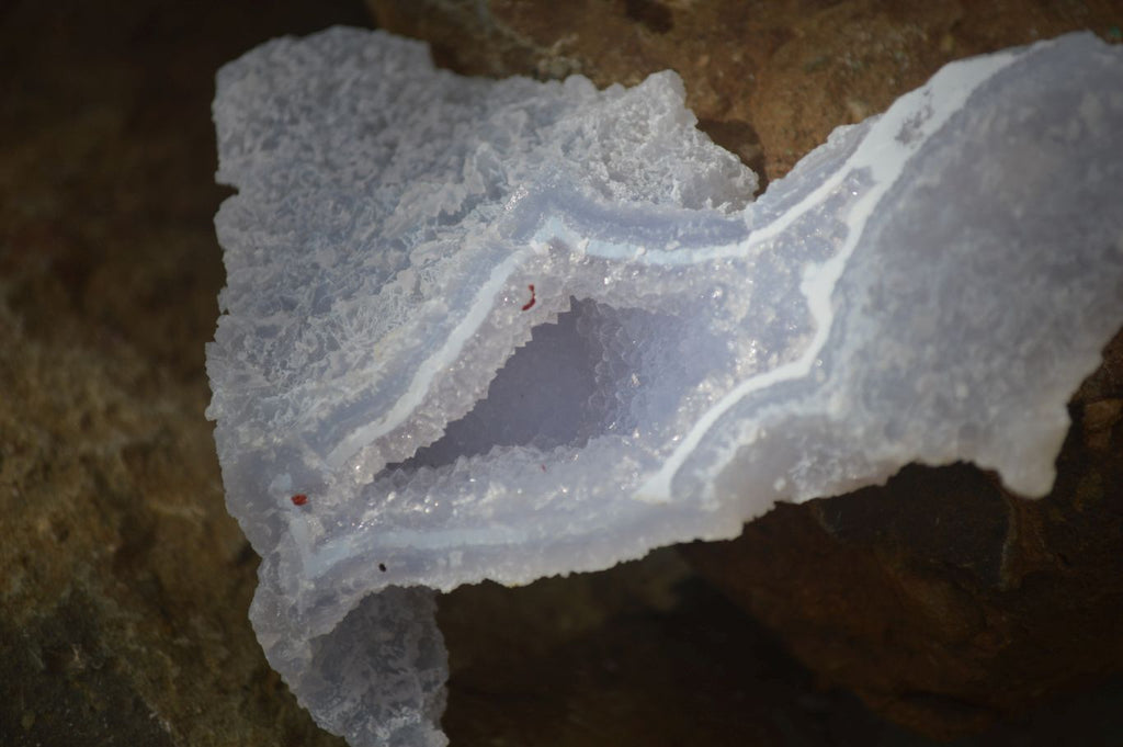 Natural Etched Blue Chalcedony Specimens  x 6 From Nsanje, Malawi - Toprock Gemstones and Minerals 
