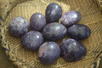 Polished Purple Lepidolite Palm Stones  x 12 From Zimbabwe - Toprock Gemstones and Minerals 