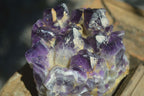 Natural Dark Purple Amethyst Clusters  x 3 From Mapatizya, Zambia - TopRock