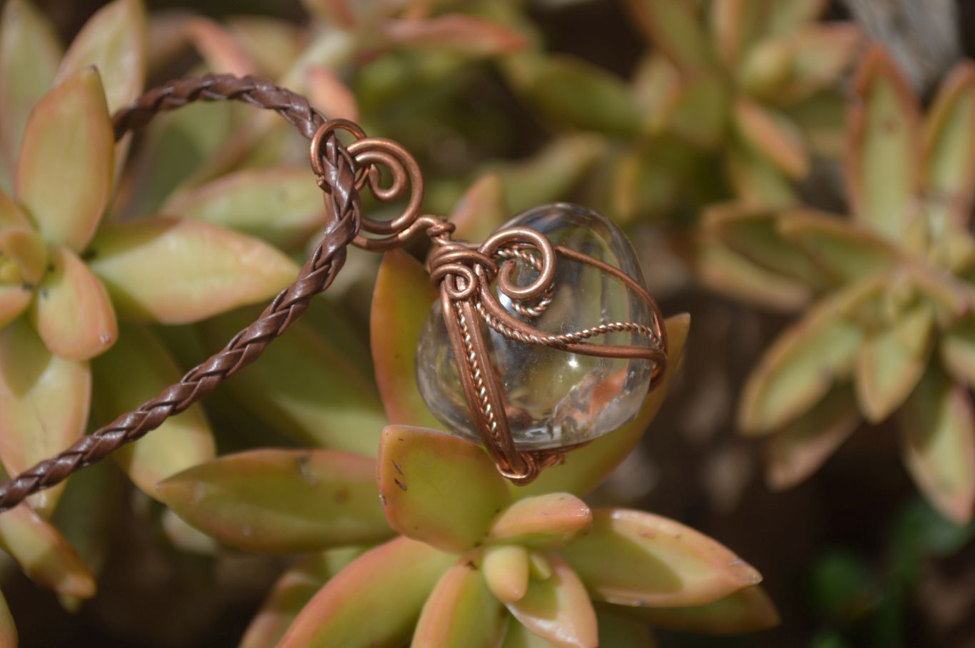Polished Mixed Copper Wire Wrapped Pendants  x 6 From Madagascar - Toprock Gemstones and Minerals 
