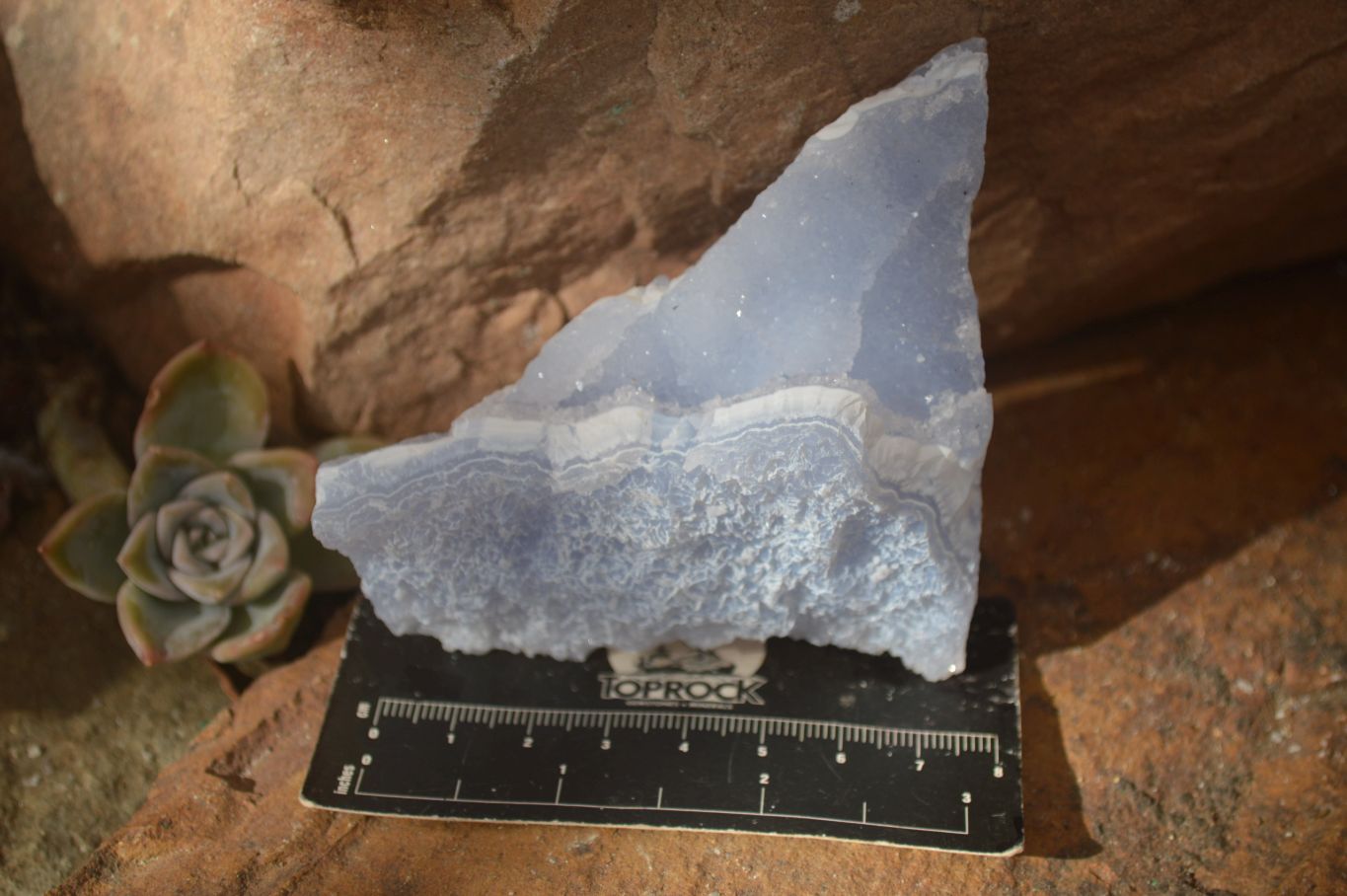 Natural Etched Blue Chalcedony Specimens  x 6 From Nsanje, Malawi - Toprock Gemstones and Minerals 