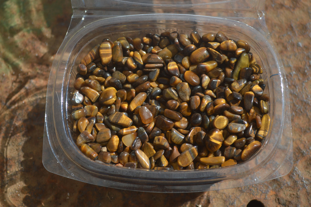 Polished Mini Craft Golden Tigers Eye Tumble Stones - Sold per 500 g - From Prieska, South Africa - Toprock Gemstones and Minerals 