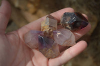 Polished Single Window Amethyst Crystals x 20 From Ankazobe, Madagascar - Toprock Gemstones and Minerals 