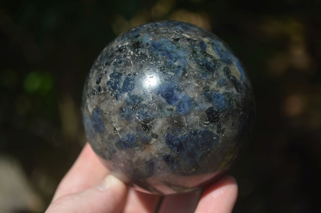 Polished Rare Iolite / Water Sapphire Spheres  x 2 From Northern Cape, South Africa - Toprock Gemstones and Minerals 