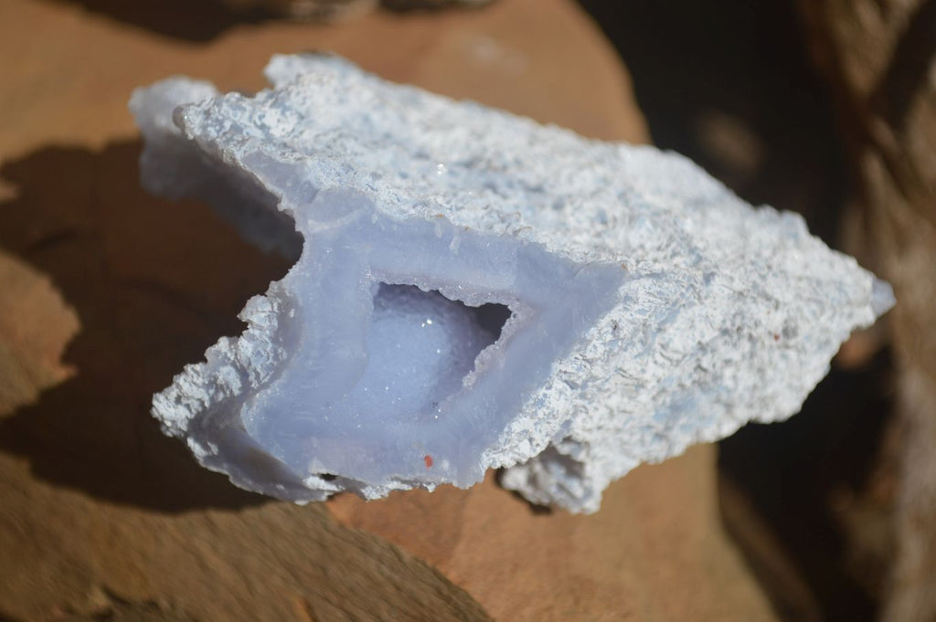 Natural Etched Blue Chalcedony Specimens  x 6 From Nsanje, Malawi - Toprock Gemstones and Minerals 