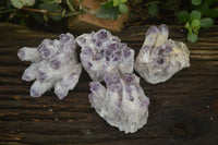 Natural Sugar Amethyst Clusters  x 4 From Solwezi, Zambia