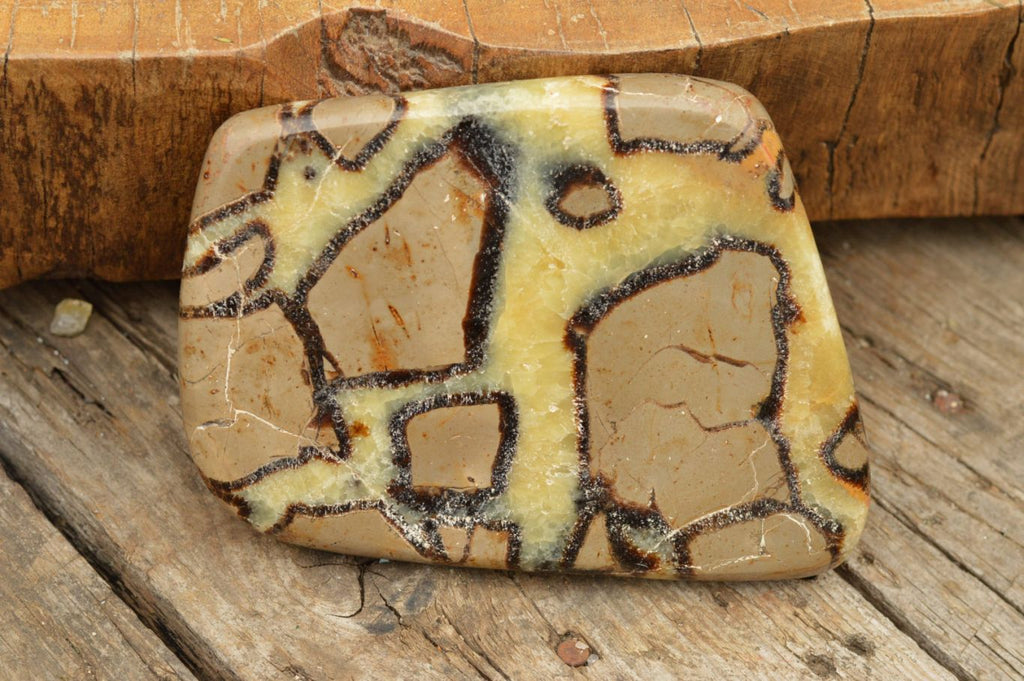 Polished Septerye (Calcite & Aragonite) Slices  x 4 From Mahajanga, Madagascar - TopRock