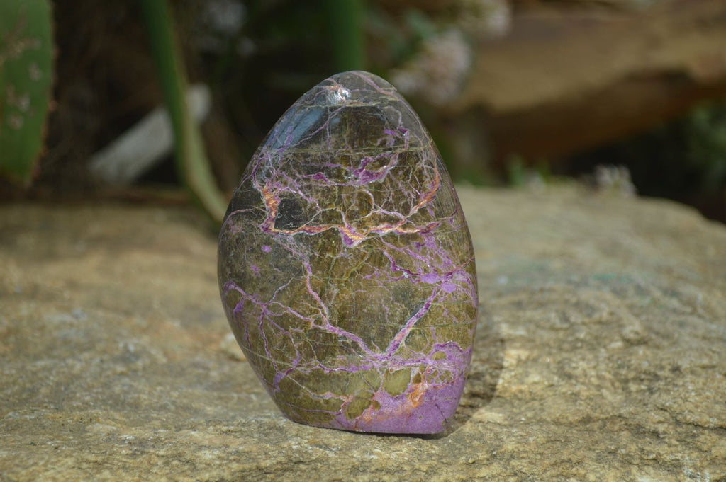 Polished Stichtite & Serpentine Standing Free Forms x 4 From Barberton, South Africa - Toprock Gemstones and Minerals 