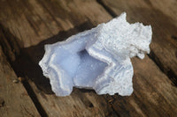 Natural Etched Blue Chalcedony Specimens  x 6 From Nsanje, Malawi - Toprock Gemstones and Minerals 