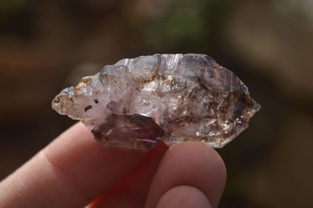 Natural Window Amethyst Crystals  x 12 From Chiredzi, Zimbabwe - Toprock Gemstones and Minerals 