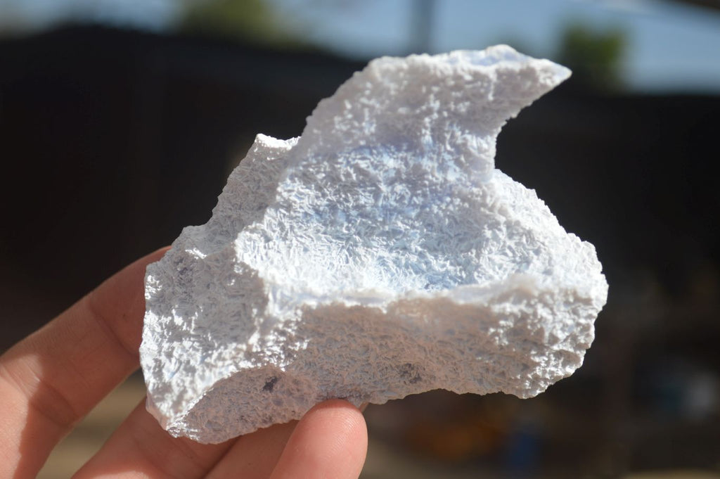 Natural Etched Blue Chalcedony Specimens  x 6 From Nsanje, Malawi - Toprock Gemstones and Minerals 