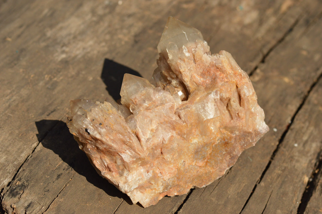 Natural Smokey Phantom Quartz Clusters x 2 From Luena, Congo - TopRock