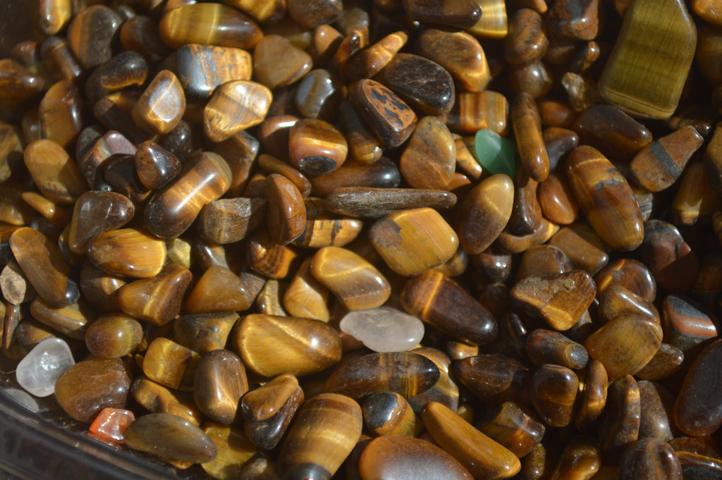 Polished Mini Craft Golden Tigers Eye Tumble Stones - Sold per 500 g - From Prieska, South Africa - Toprock Gemstones and Minerals 